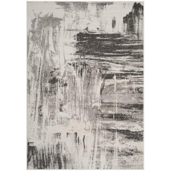 Safavieh Adirondack Power Loomed Medium Rectangular Area RugIvory & Grey 6 x 9 ft. ADR133C-6 - main